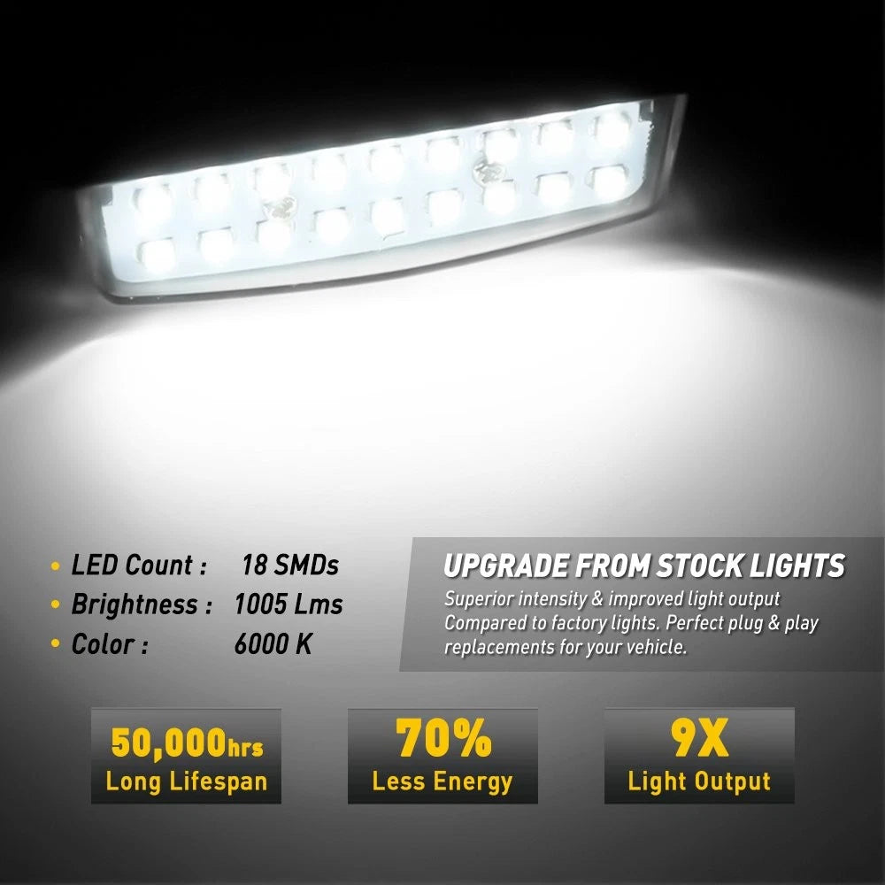 Full LED License Plate Lamp Light Assembly for Nissan Maxima Altima Murano Rogue 6B93BC-57