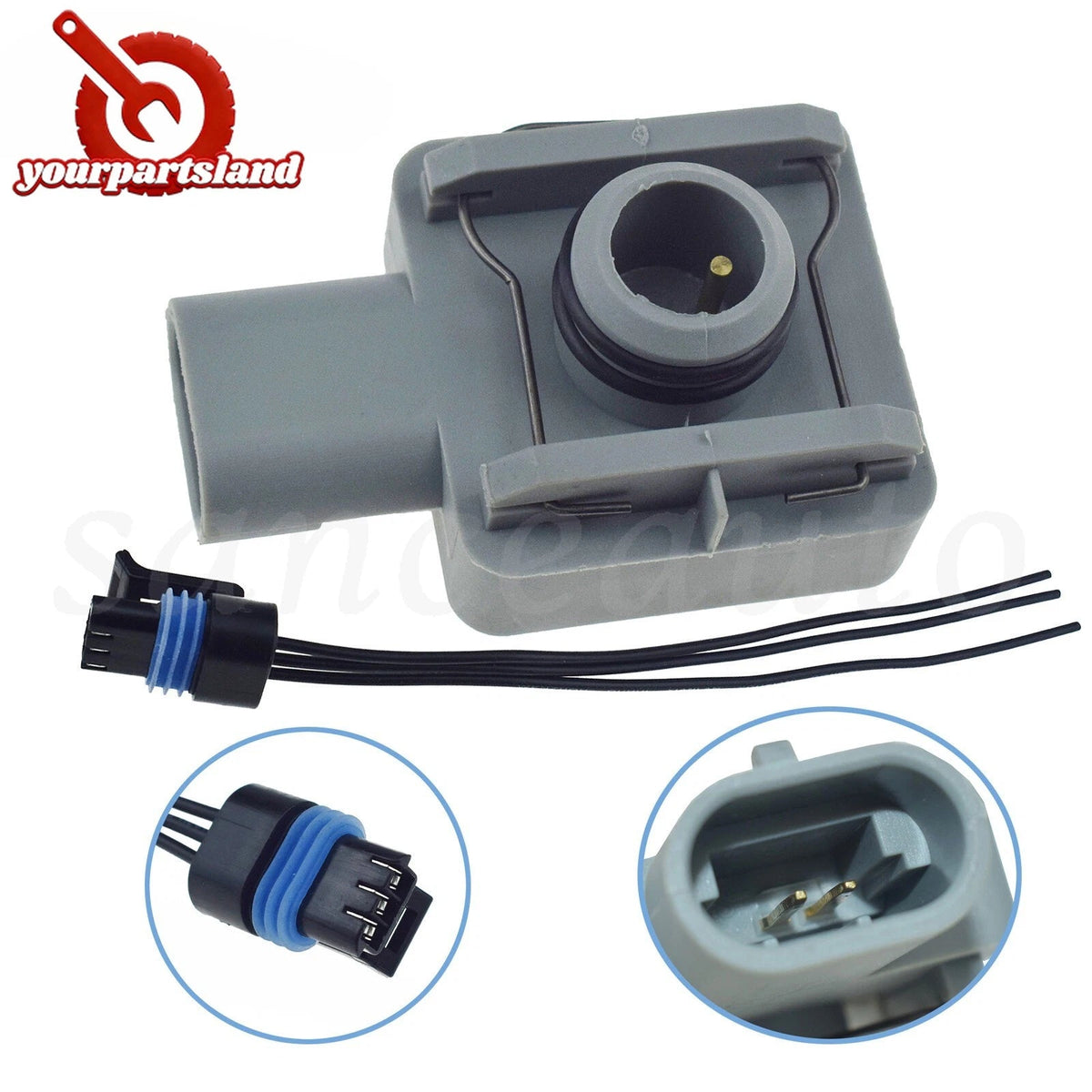10096163 Coolant Level Sensor & Connector 2PCS For Buick Chevrolet Oldsmobile 6B93BC-57