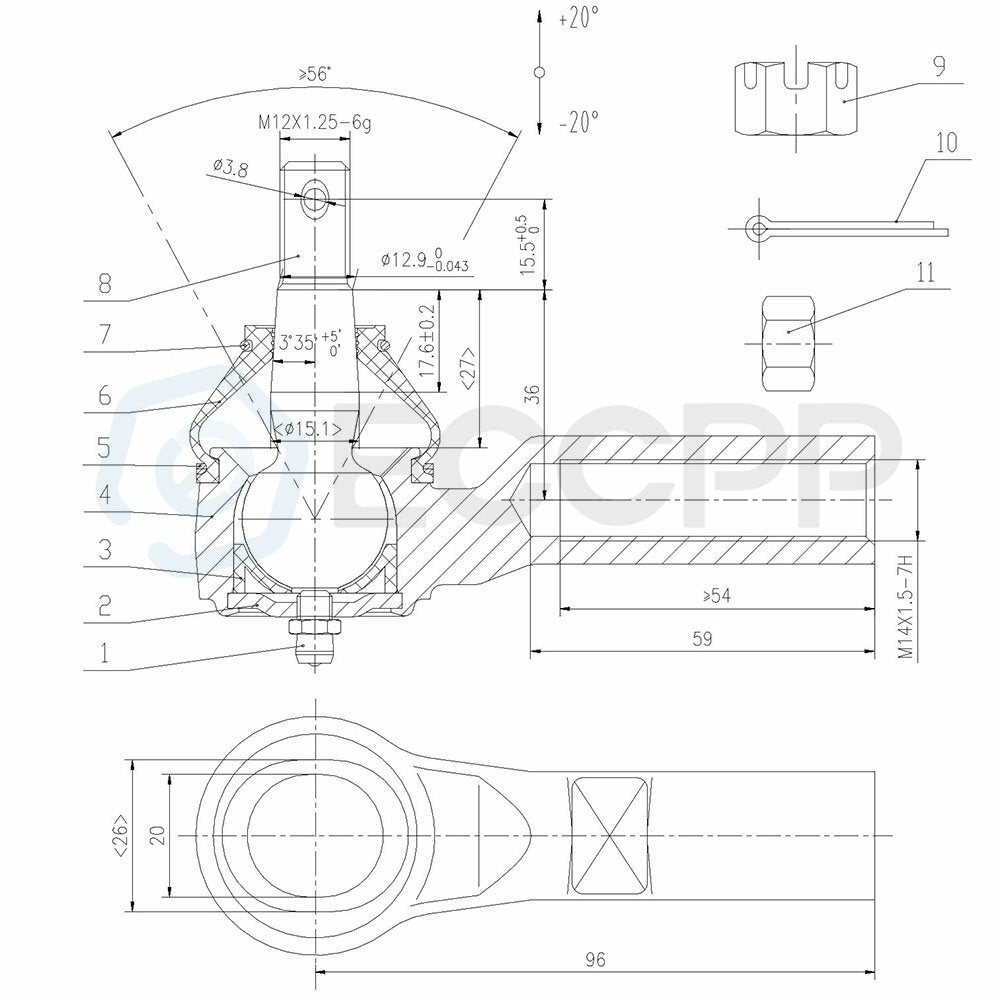8Pcs Front Lower Control Arms Rear Sway Bar Links For 2001-2002 03 Mazda Protege KOEEP