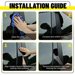 6X Black Pillar Posts For CHEVROLET Silverado 1500 2019-2022 Door Window Cover A 6B93BC-57