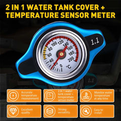 1.1Bar Small Head Car Vehicle Radiator Cap Water Temp Meter Thermostatic Gauge A 6B93BC-57