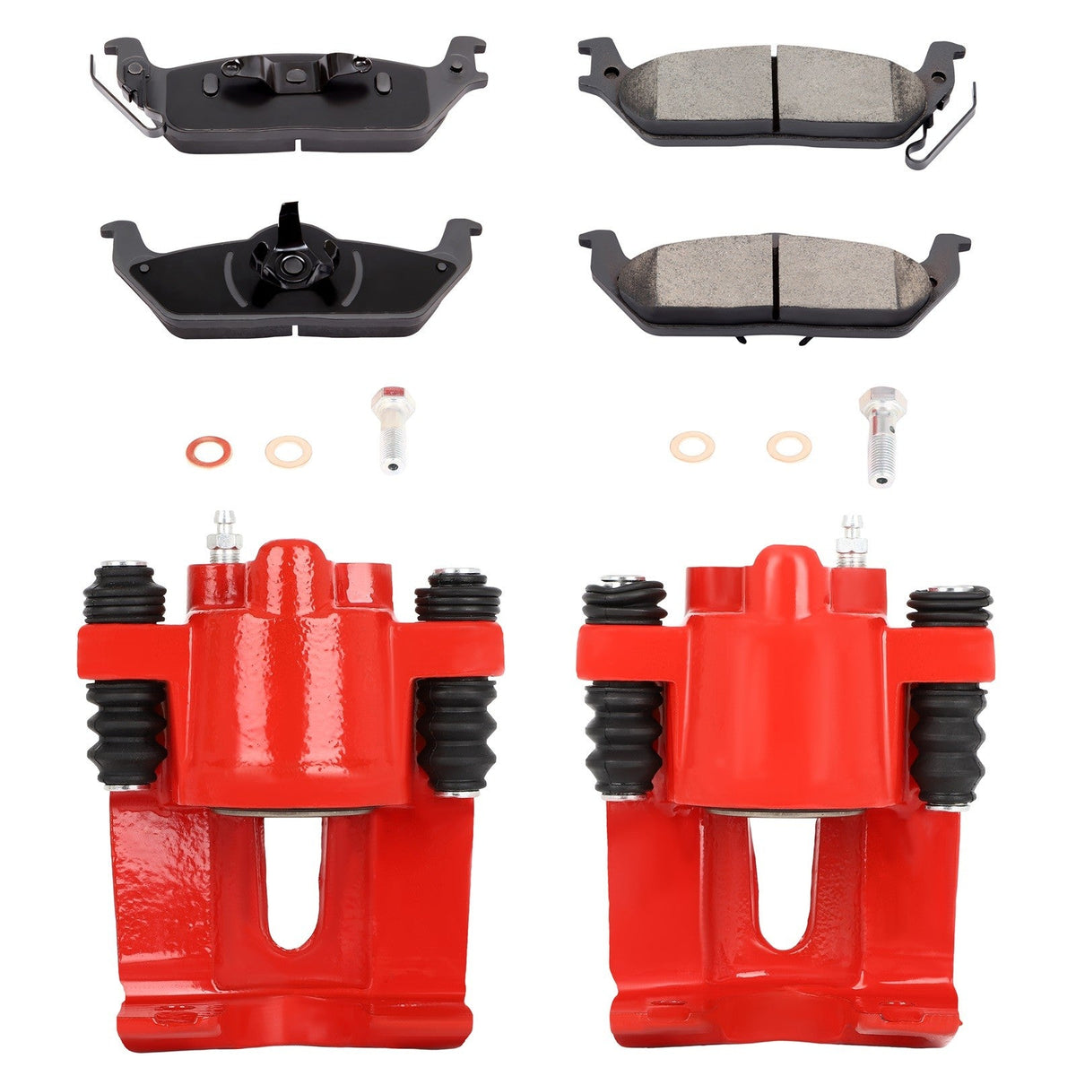 Rear Left Right Brake Calipers And Ceramic Pads For Ford F-150 2004-2010 2011 6B93BC-57