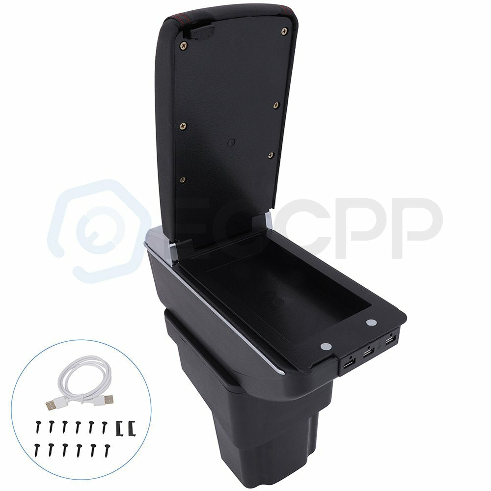 For Nissan Juke 10-15 Black Center Console Container Armrest Storage Box 6B93BC-57