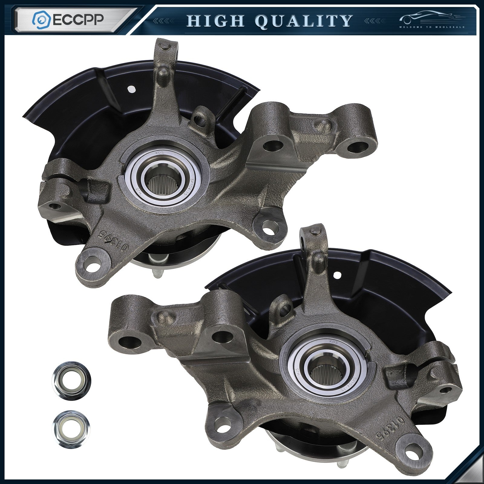 2Pcs Wheel Hub Bearing Knuckles Front For Ford Edge Lincoln MKX 2007-2009 2010 6B93BC-57