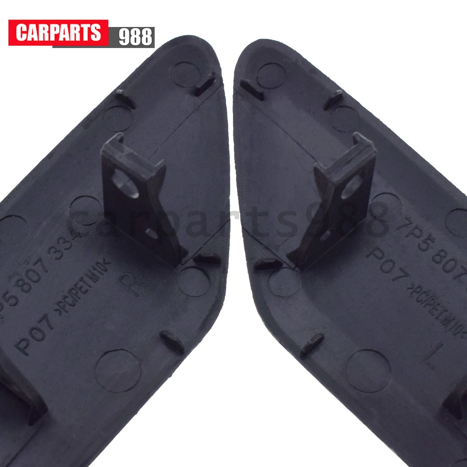 2Pcs Left Right Headlight Washer Nozzle Cover for 2011-2016 Porsche Cayenne 6B93BC-57