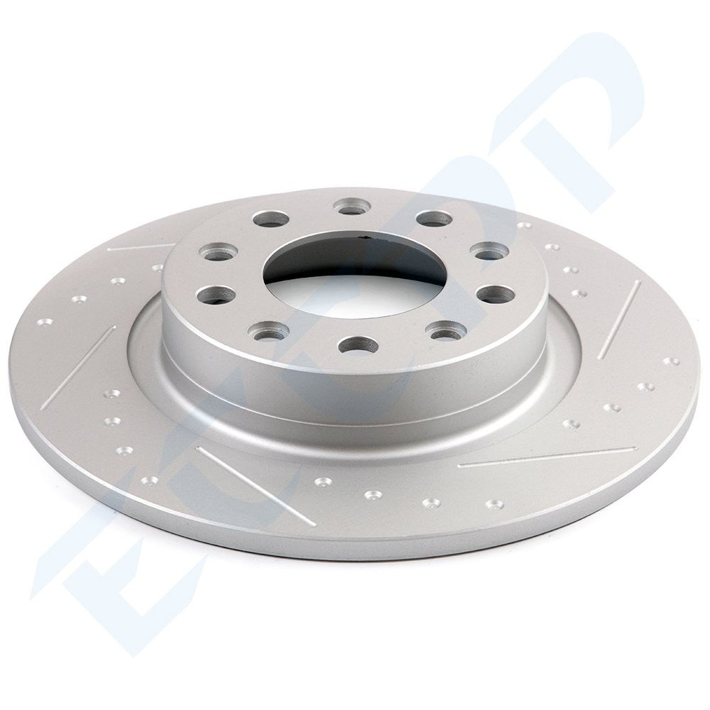 2PCS Rear Brake Discs Rotors Slotted Kit For 2013 2014 2015 2016 Dodge Dart 6B93BC-57