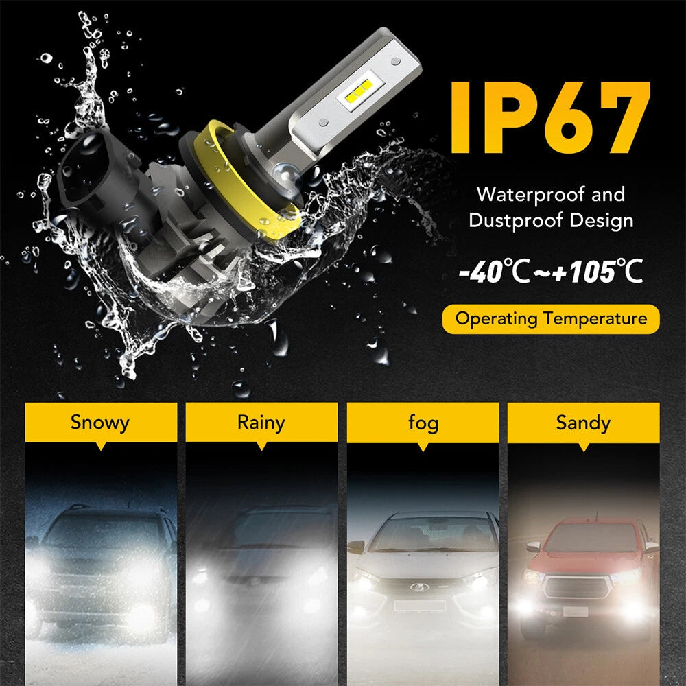 Canbus LED Fog Lights Bulbs Foglights H11 H16 H8 White for Audi BMW Mercedez EXC 6B93BC-57