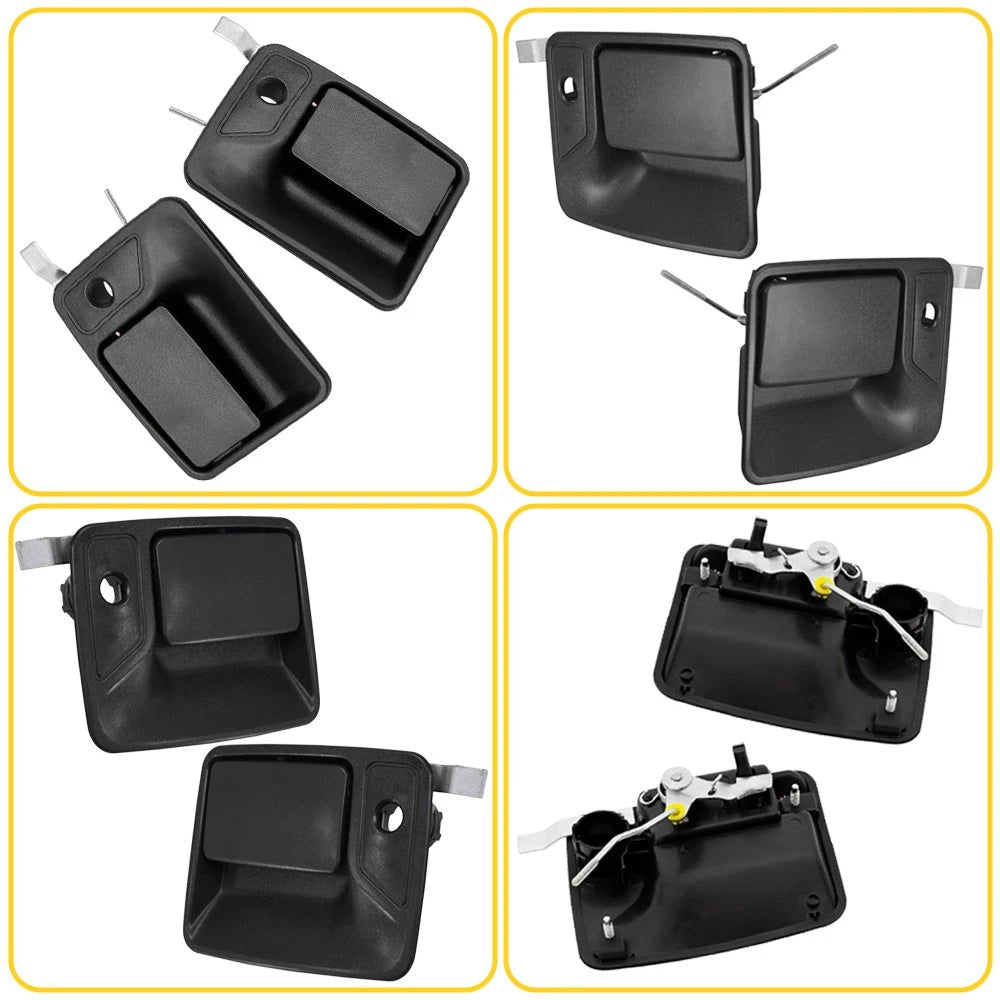 Door Handle Set For 1999-2016 Ford F-250 Super Duty Front Left+Right Black 2PCS 6B93BC-57