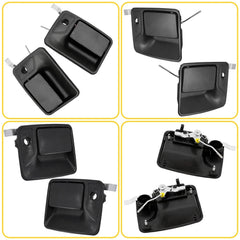 Door Handle Set For 1999-2016 Ford F-250 Super Duty Front Left+Right Black 2PCS 6B93BC-57