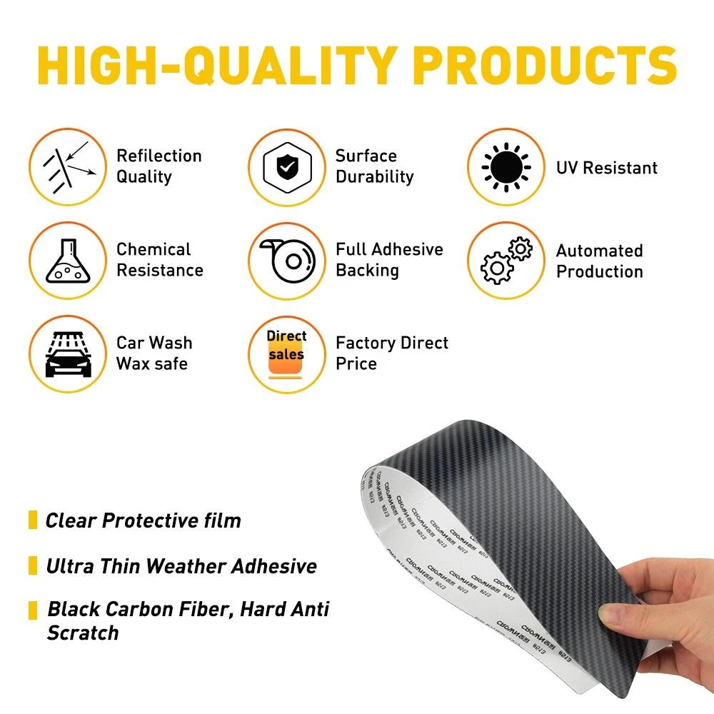 6x Carbon Car Style Fiber Door Pillar Trim Posts Cover For Honda Civic 06-11 EOA 6B93BC-57