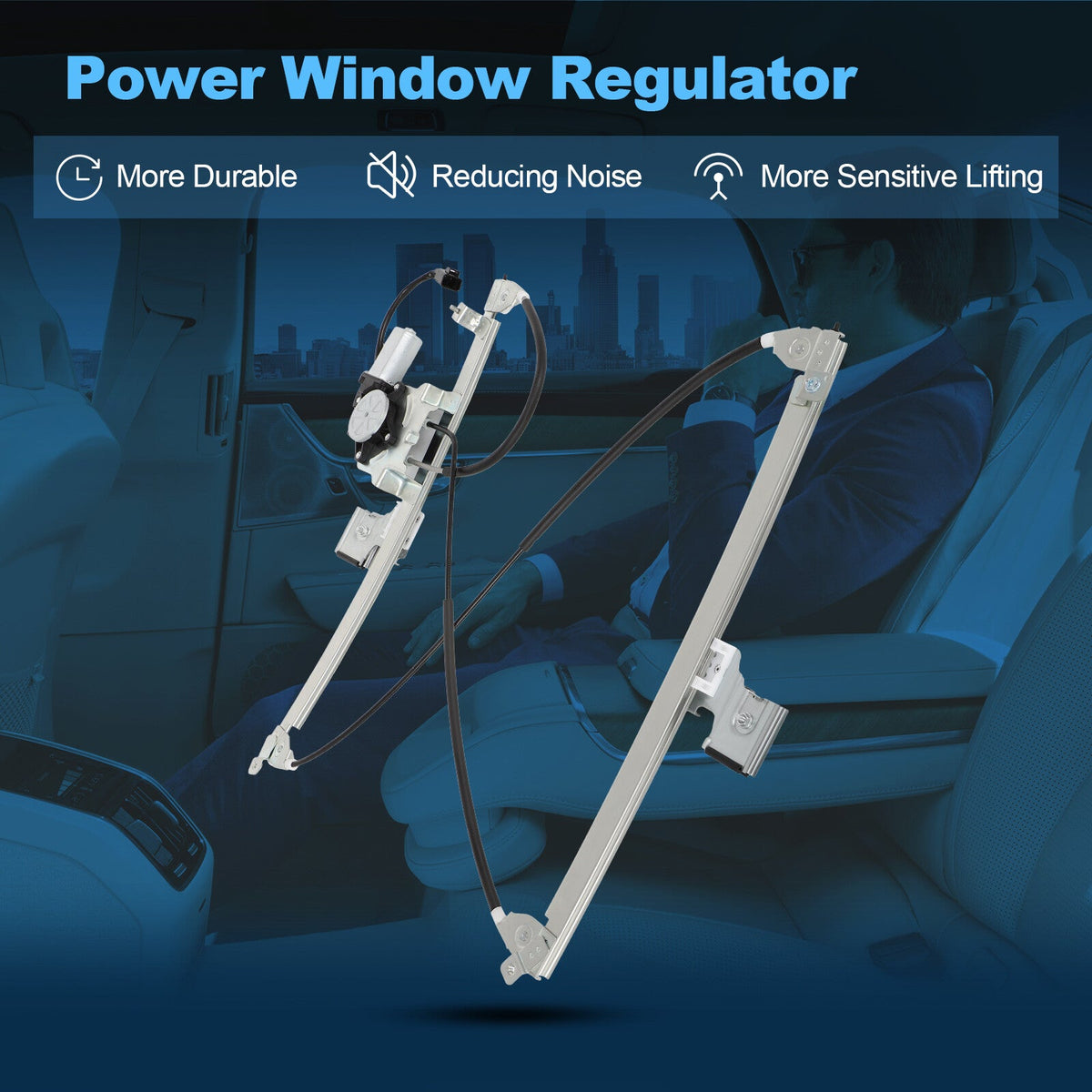 For 2004 Chevy GMC Cadillac Power Window Regulator & Motor Rear Driver Side Left 6B93BC-57