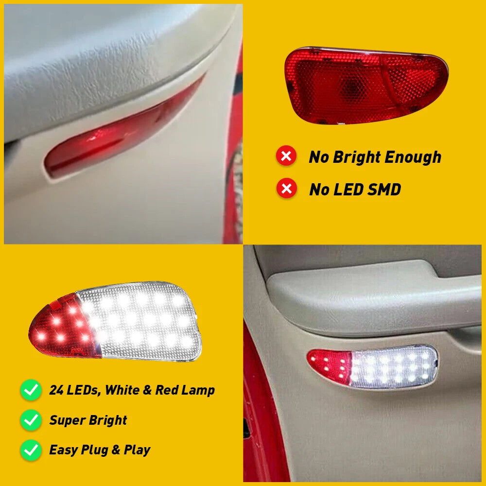 2pcs 24-LED Panel Door Courtesy Interior Light For Lamp Ford 1997-2003 F150 F250 6B93BC-57