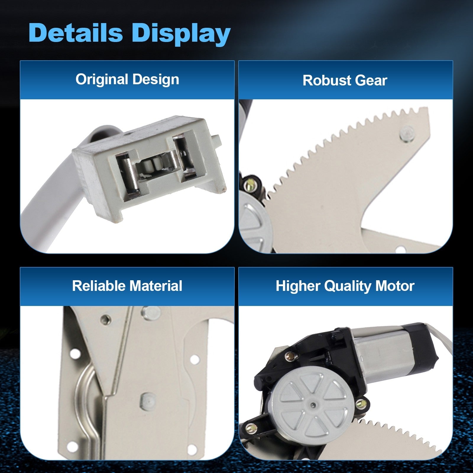 For Ford F-100 1980-1983 Pair Front Window Regulator & Motor 6B93BC-57