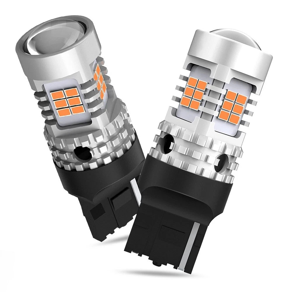 2x AUXITO Amber 7443/7440 LED Front Turn Signal Light Bulbs Canbus Error Free EA AUXITO
