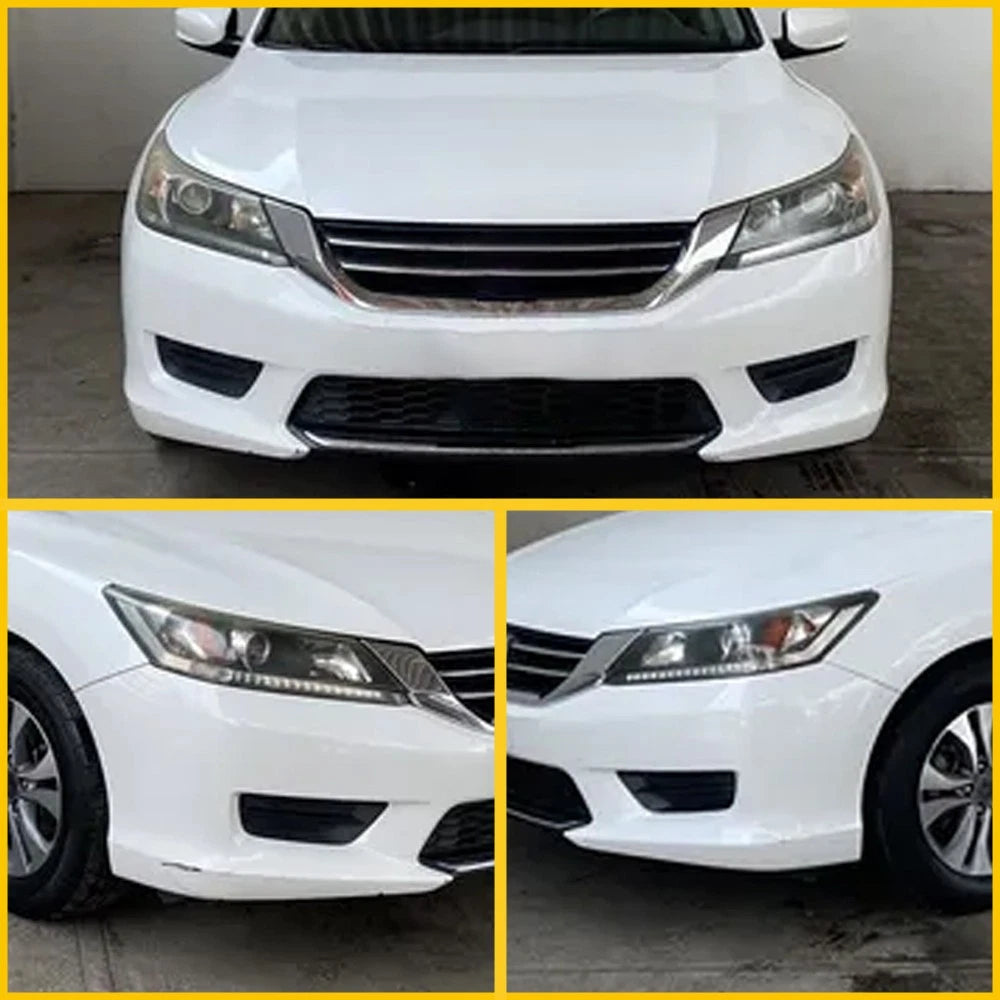 FRONT BUMPER FOG LIGHT LAMP HOLE COVER SET FOR 13-15 HONDA ACCORD SEDAN 4 DR EOA 6B93BC-57