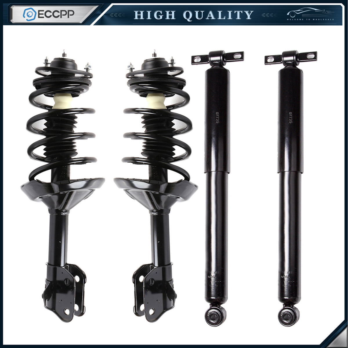 For 2005-2007 Honda Odyssey 4x Rear Complete Struts Mounts Spring & Front Shocks