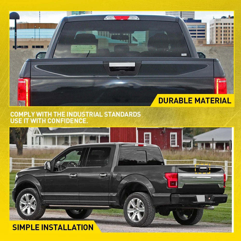 Tailgate Handle W/ Camera Hole For 2015-18 Ford F150 Rear Exterior Door Handle A 6B93BC-57
