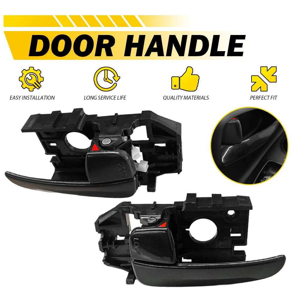 Interior Door Handle For 2001-2006 Hyundai Elantra Set of 2 Front Black Plastic 6B93BC-57