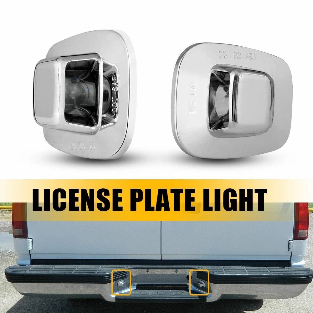 License Plate Light Lamp Housing For Chevy GMC C1500 C2500 C3500 K1500 K2500 EOA 6B93BC-57