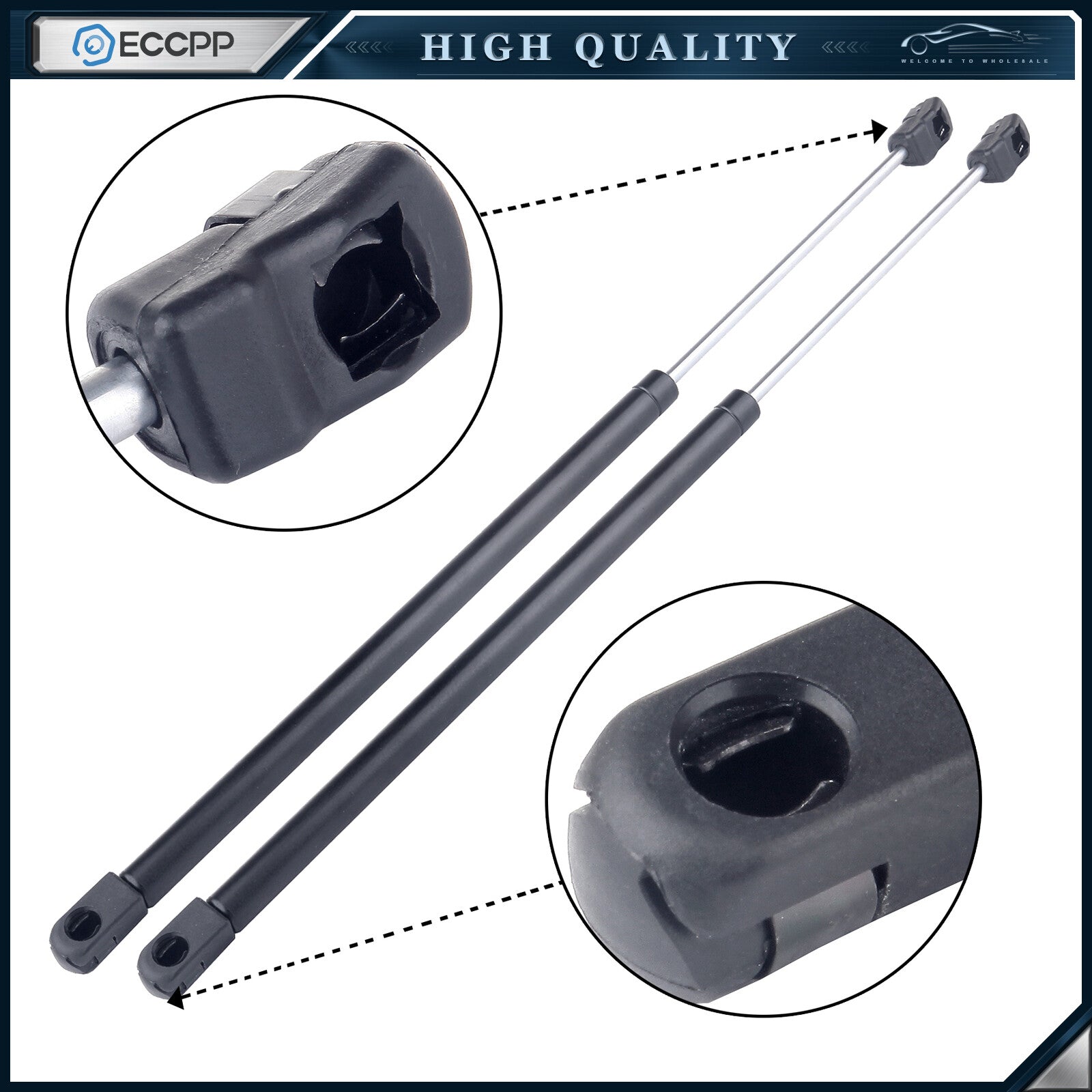 ECCPP 2x Rear Window Glass Lift Supports Struts For Ford & Lincoln 2007-17 6253 ECCPP