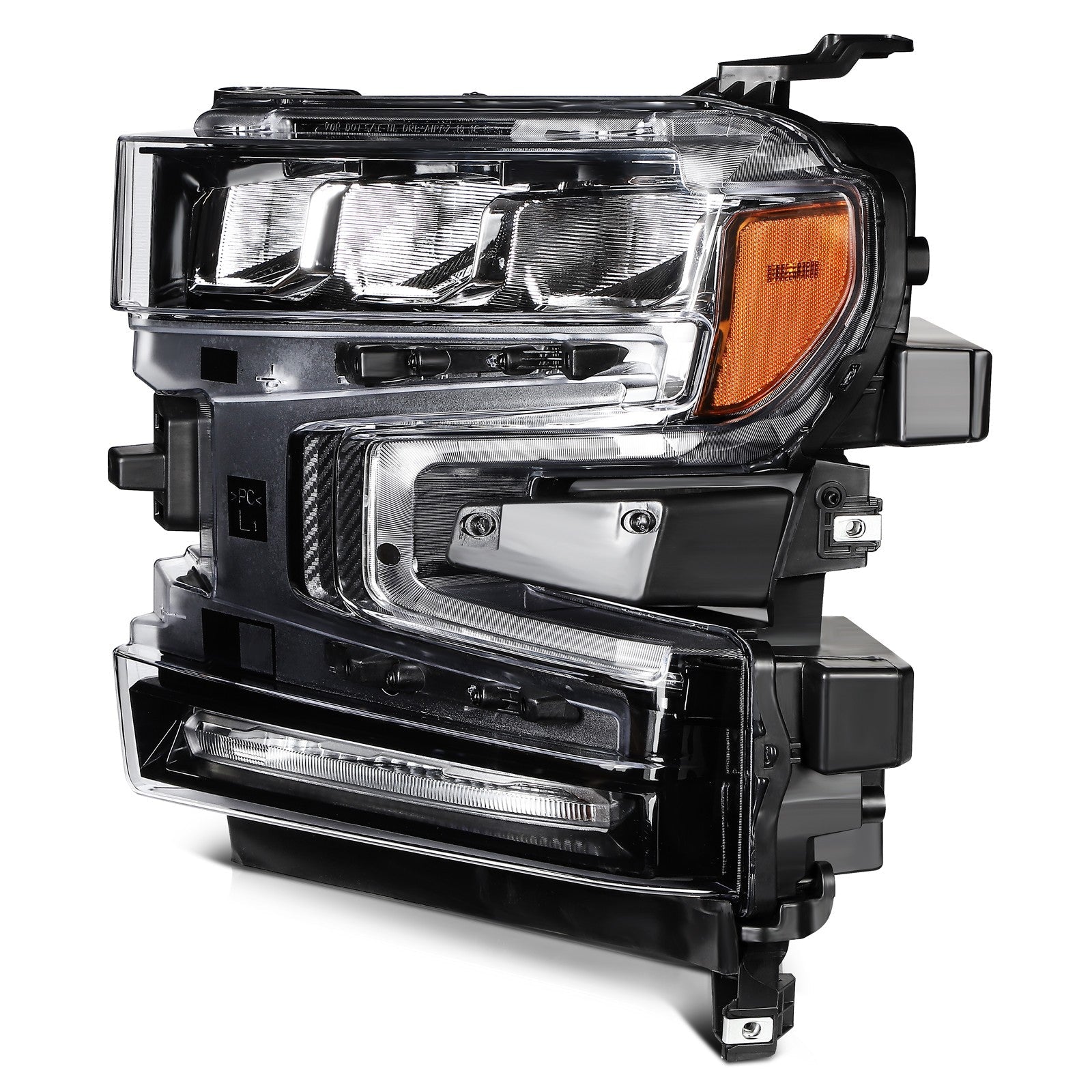 ECCPP Headlights Assembly For Chevrolet Silverado 1500 2019-2021 Pair Black 6B93BC-57
