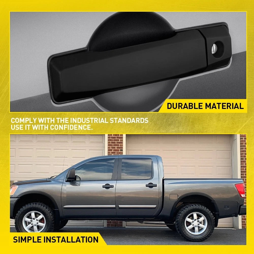 4PCS Front+Rear Exterior Door Handles Black For 2004-2015 Nissan Titan Armada EA 6B93BC-57