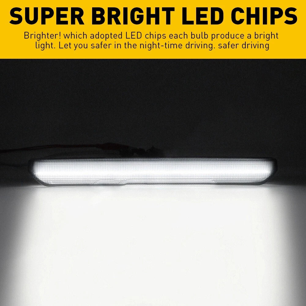 4x Smoked Front&Rear White Side LED Marker Lights For GMC 20-23 Sierra 2500 3500 6B93BC-57
