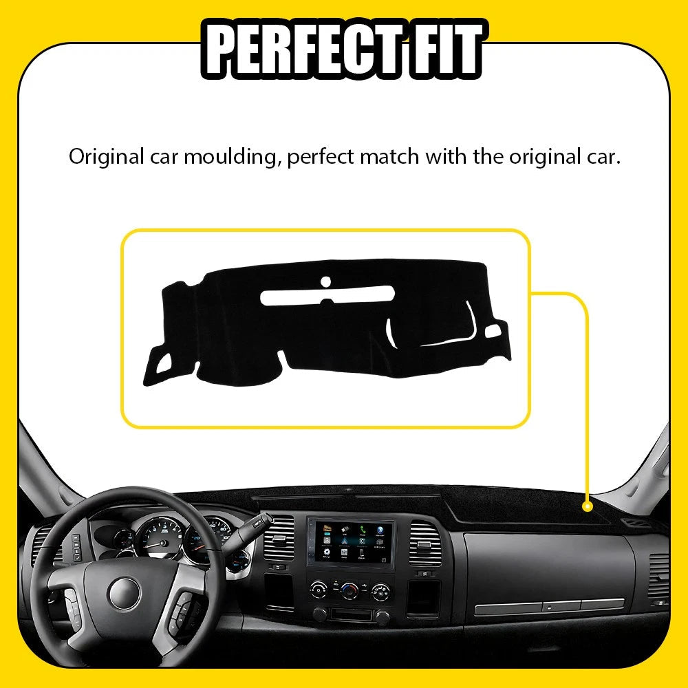 For 07-13 Chevy Silverado GMC Sierra Dashmat Dash Cover Dashboard Mat Interior A 6B93BC-57
