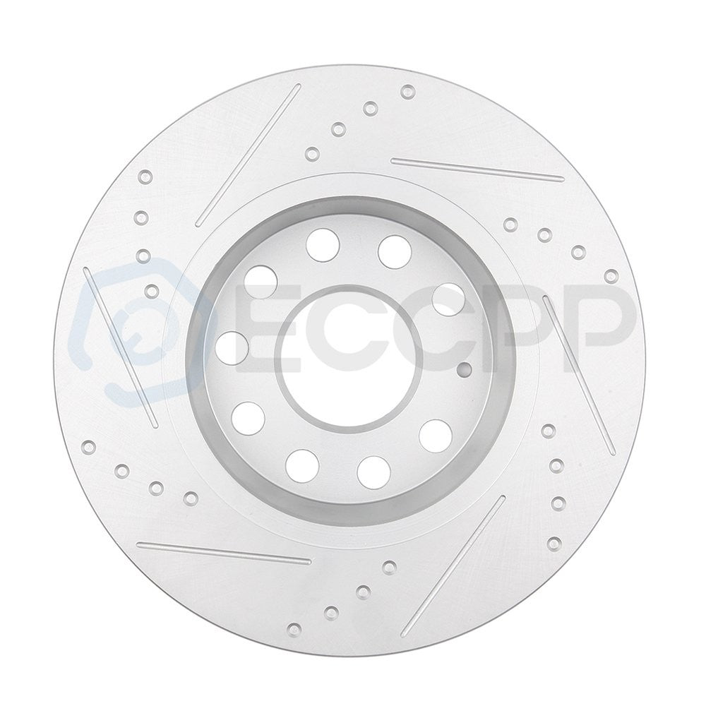 Front and Rear Brake Rotors Discs For Audi A3 - 2015 - 2016 Drilled Slotted 6B93BC-57