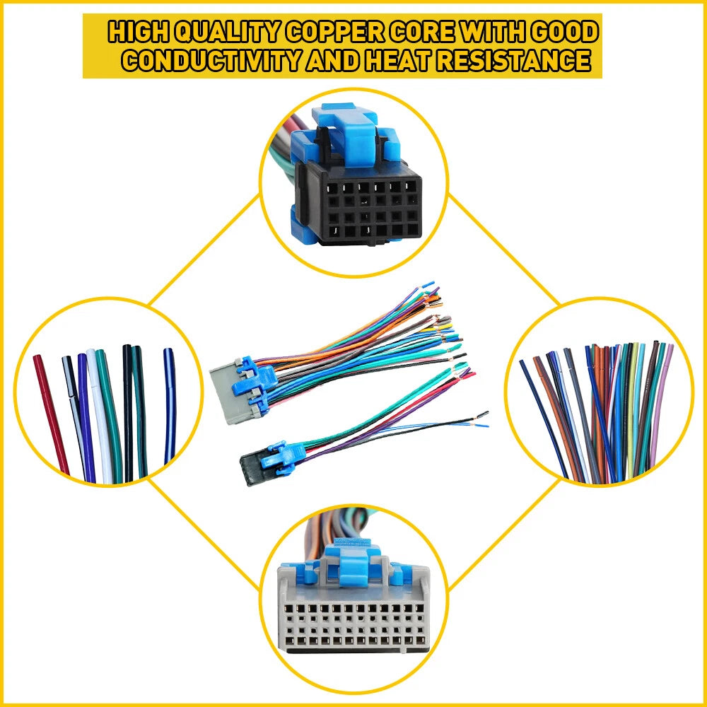 For Silverado Chevy Stereo Car 2003-2007 Radio Wiring Harness Adapter Connector 6B93BC-57