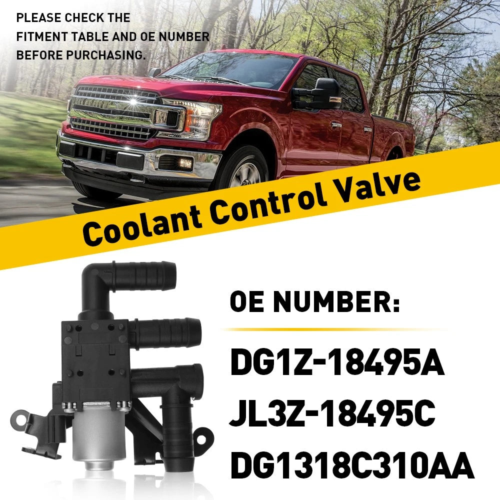 Heater Control Valve for Ford F-150 2018-20 V8 5.0L Naturally Aspirated 2Pin EOA 6B93BC-57