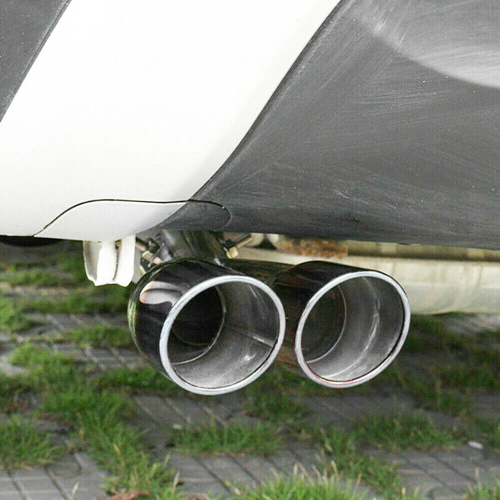 Car Dual Exhaust Pipe Tail Muffler Tip Auto Accessories Replace Chrome Tips EOA 6B93BC-57