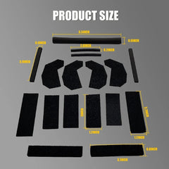17 Pcs Hard Top Leak Repair Seal Kit for 2007-2018 Jeep Wrangler JK 68026937AB A 6B93BC-57