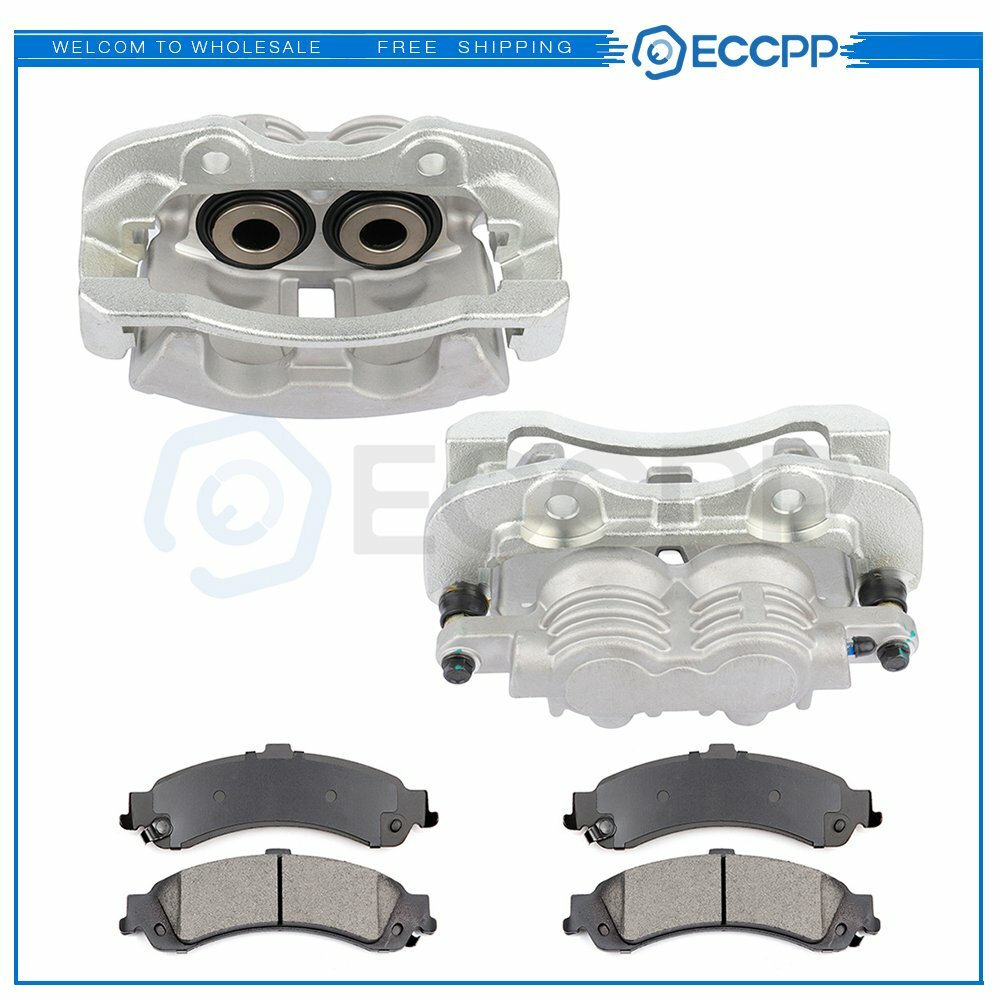 Rear Brake Calipers Brake Pads Set 6Pcs  Kit For 2002-2006 Cadillac Escalade 6B93BC-57