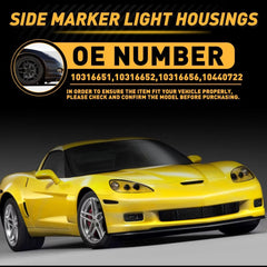 For 2005-2013 Chevrolet Corvette C6 Smoked Front & Rear Side Marker Lights 4PCS 6B93BC-57