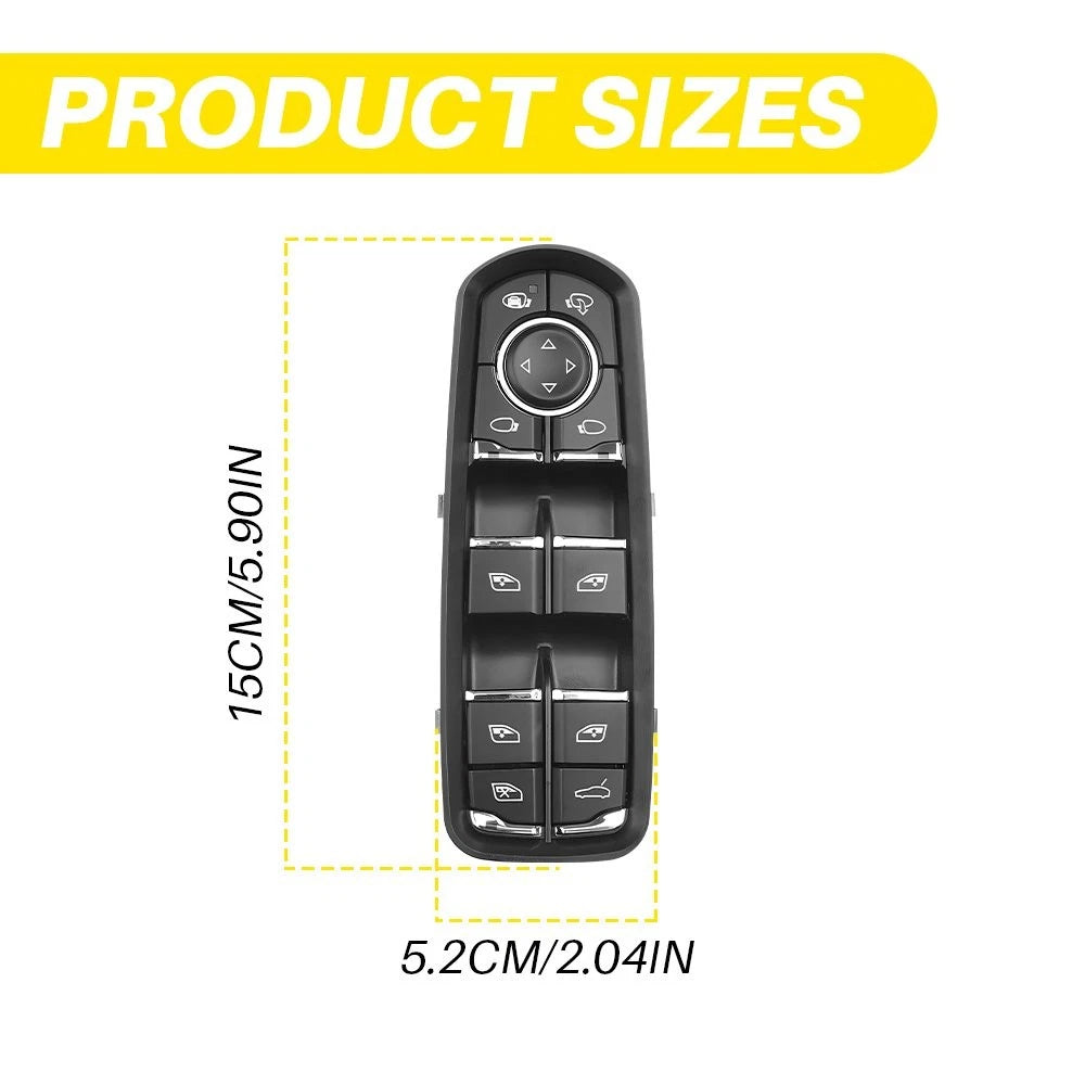 For 2011-2018 Porsche Panamera Cayenne 7PP959858AEDML Driver Left Window Switch 6B93BC-57