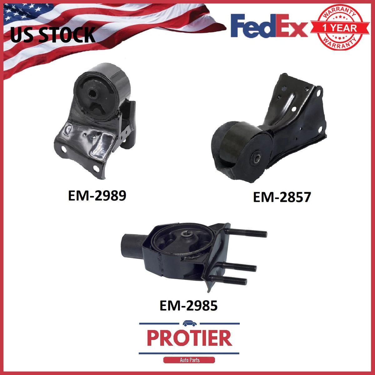 Engine Motor Mount 3PCS Fits Mercury Villager 3.3L 99-02 6B93BC-57