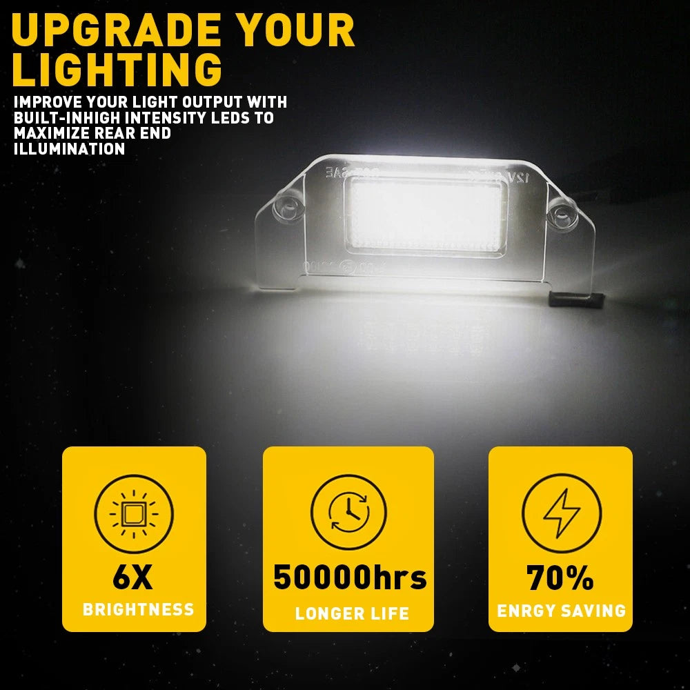 2x LED License Plate For Light 2005-2014 Chrysler 300 300S 300C Sebring 6B93BC-57