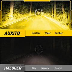 AUXITO Lamp H11 H8 H9 Amber Yellow LED Fog Light DRL Bulbs Super Bright 5000LM A AUXITO