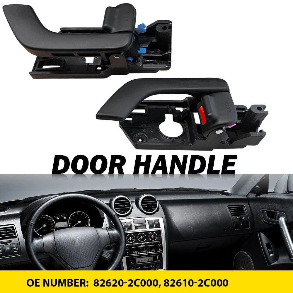 2PCS LH & RH Inside Door Handles Interior Black for Hyundai Tiburon 2003-2008 EA 6B93BC-57