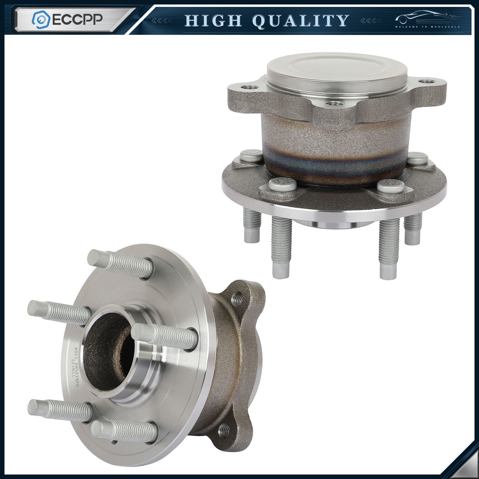 Pair Rear Wheel Hub Bearing Assembly For Chevrolet Cruze FWD 2016 2017 2018 2019 6B93BC-57