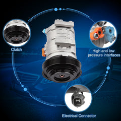 A/C AC Compressor For 2010-2013 Acura MDX ZDX 09-15 Honda Odyssey Pilot 3.7L 6B93BC-57
