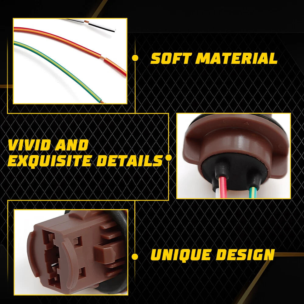 Universal Pigtail Wire Female Socket 7443 Two Harness Rear Turn Signal Lamp EOA 6B93BC-57