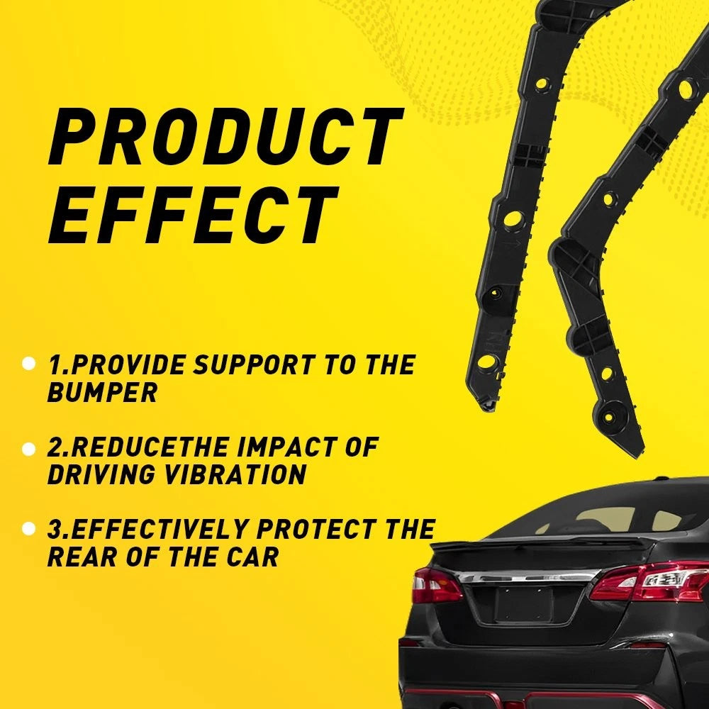 Bumper Bracket Left Right & Set Fit For 2013-2019 Nissan Sentra Rear Plastic 6B93BC-57