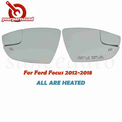 2Pcs For Ford Focus 2012-2018 Left Right Heated View Mirror Glass CM5Z17K707H 6B93BC-57