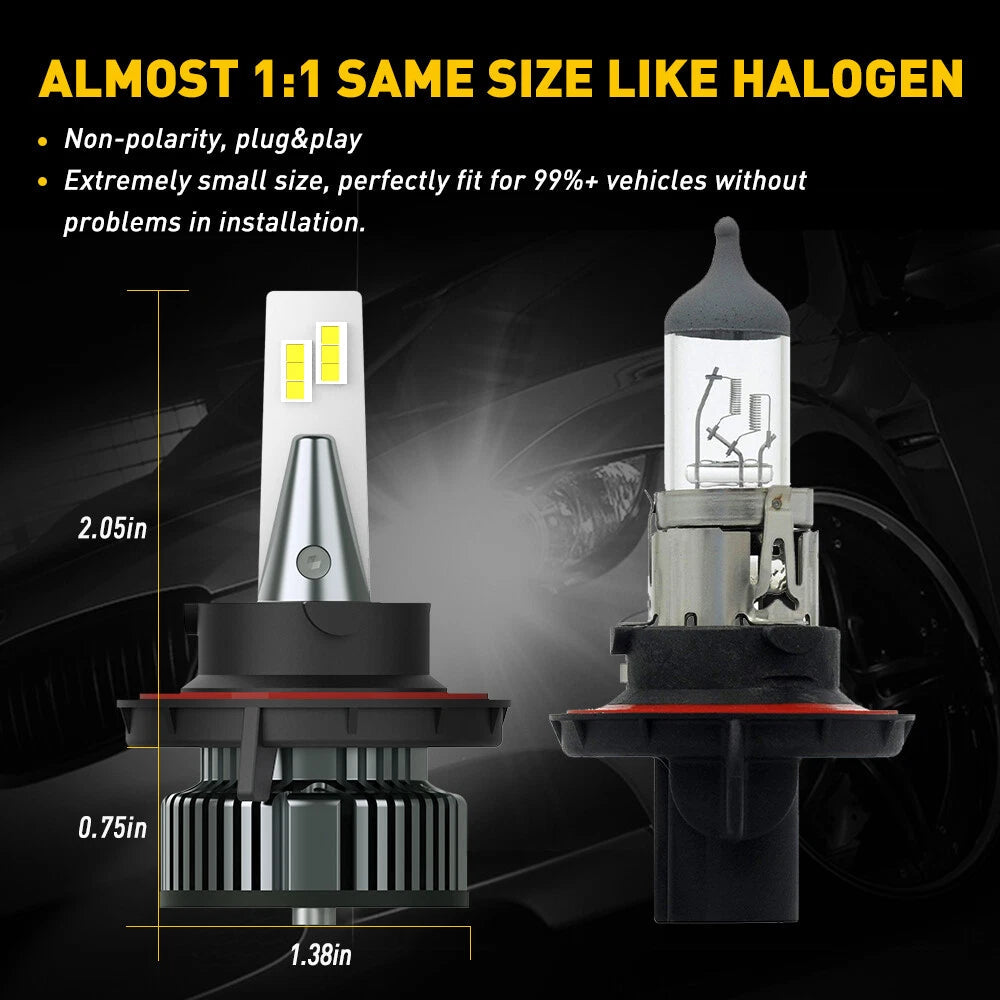 AUXITO H13 9008 LED Headlight Bulb High Low Beam White Light Canbus 6500K CANBUS AUXITO