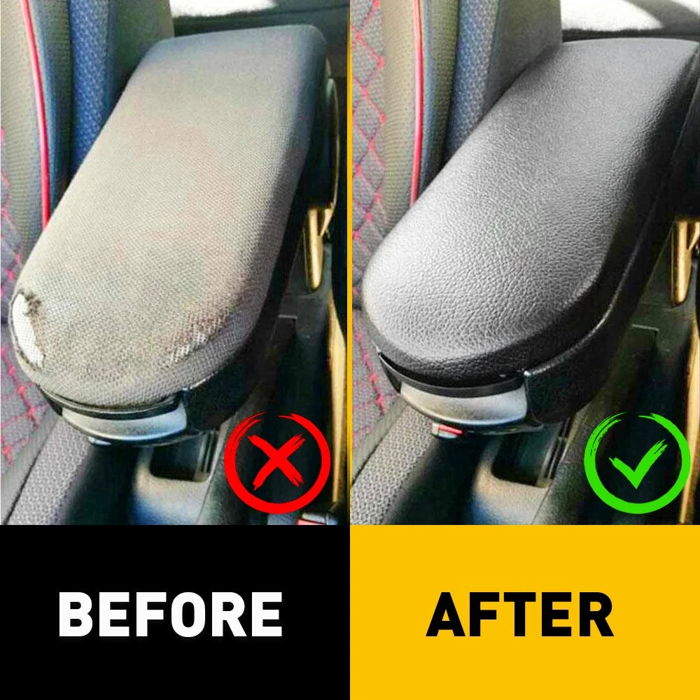 For VW GOLF Beetle 1999-2009 Black Leather Console Center Armrest Cover Lid EOA 6B93BC-57