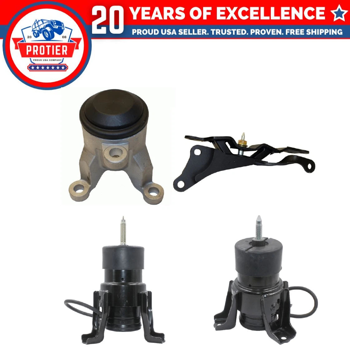 Motor & Trans Mount 4PCS for 07-12 Nissan Altima/ 09-14 Maxima 3.5L Auto Trans 6B93BC-57