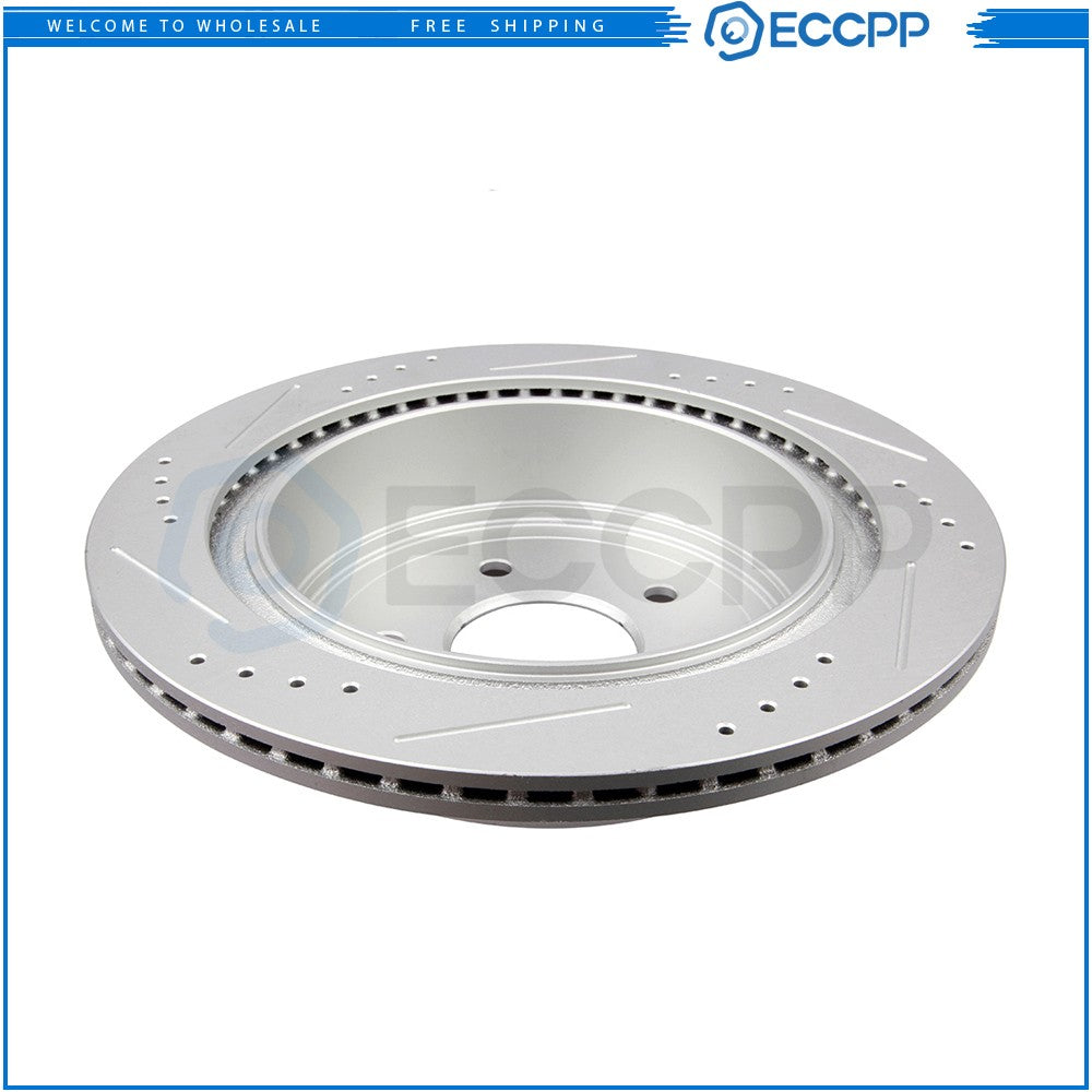 For Infiniti FX35 FX45 Nissan Murano Rear Brake Rotors Ceramic Pads Drill Slot 6B93BC-57