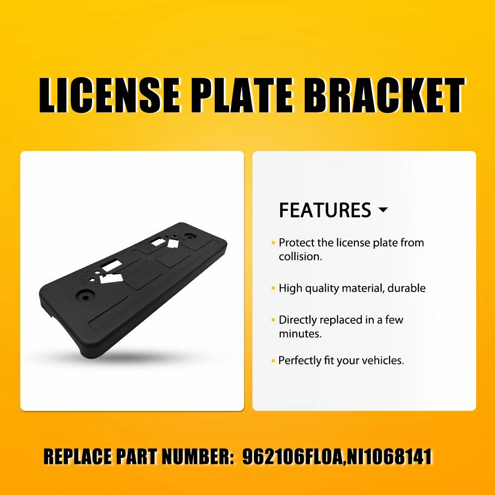 For 17-20 Nissan Rogue Front License Tag Plate Frame Bracket Holder Replacement 6B93BC-57